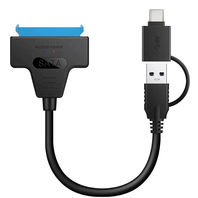 SATA USB3.0 CŸ  ̺, ִ 6 Gbps  , 2.5 ġ  HDD SSD ϵ ̺, 22  Sata, 2 in 1, ǰ